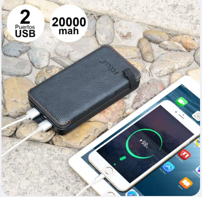 Power bank con carga solar 20.000mah